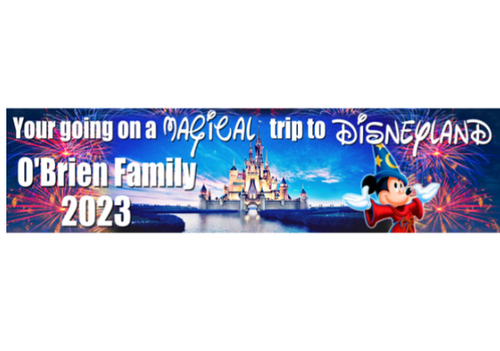 Personalised Magical Disneyland Banner