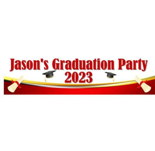 Personalise Red Graduation Banner