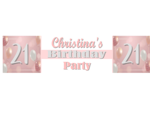 Personalised Rose Gold Age Banner