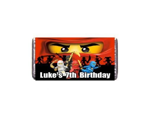 Personalised Lego Ninjago Chocolate Bars (7 Pack)