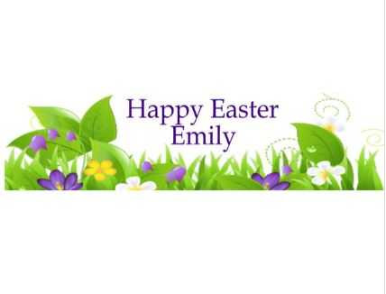 Personalised Floral Easter Banner