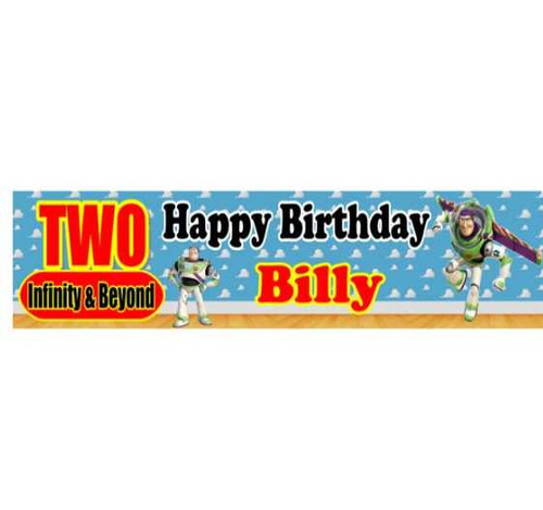 Personalised Two Infinity & Beyond Banner | Personalised Kids Birthday Banner | Toy Story Banner