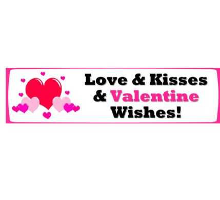 Personalised Love & Kisses Valentine's Day Banner
