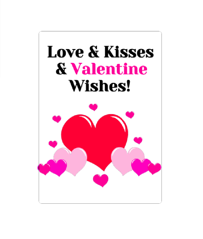 Personalised Love & Kisses Large Bottle Labels (4 Pack)