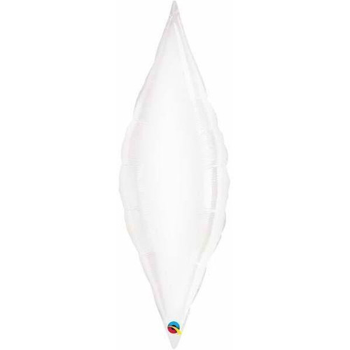 White Taper Shape Foil Balloon