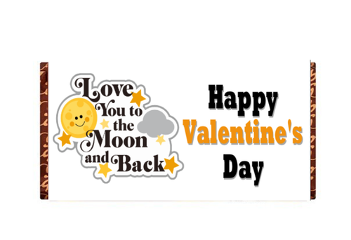 Personalised Moon & Back Chocolate Bar