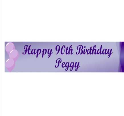 Purple Personalised Birthday Banner