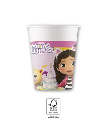 Gabby's Dollhouse Party Cups (8 Pack) | Gabby's Dollhouse Party Supplies | Party Supplies