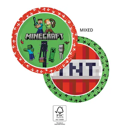 Minecraft Party Plates (8 Pack)