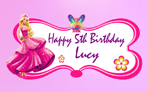 Personalised Barbie Fantasy Chocolate Bars (7 Pack)