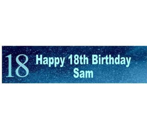 Personalised Blue Bubbles Birthday Banner