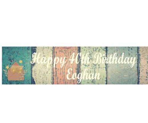 Personalised Wooden Birthday Banner