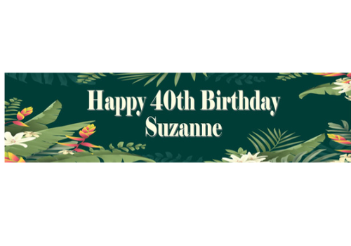Personalised Tropical Birthday Banner