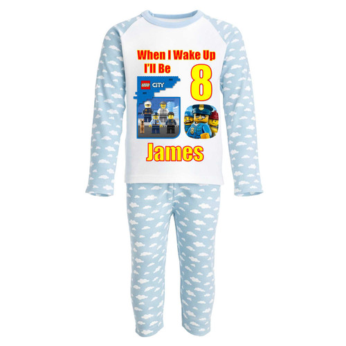 Personalised Lego City Pyjamas