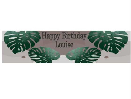 Personalised Palm Leaf Birthday Banner