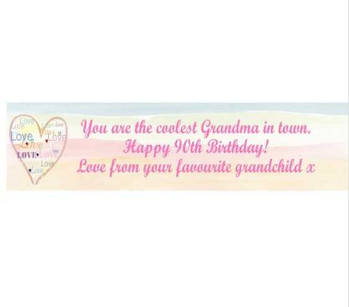 Personalised Love Heart Birthday Banner