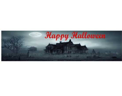 Personalised Graveyard Halloween Banner