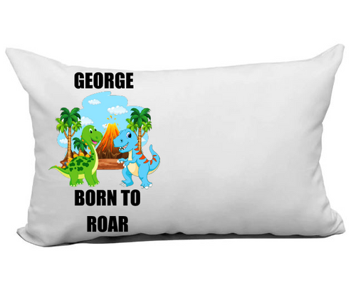 Personalised Dinosaur Pillow Case