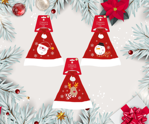 Personalised Embroidered Kids Christmas Hats