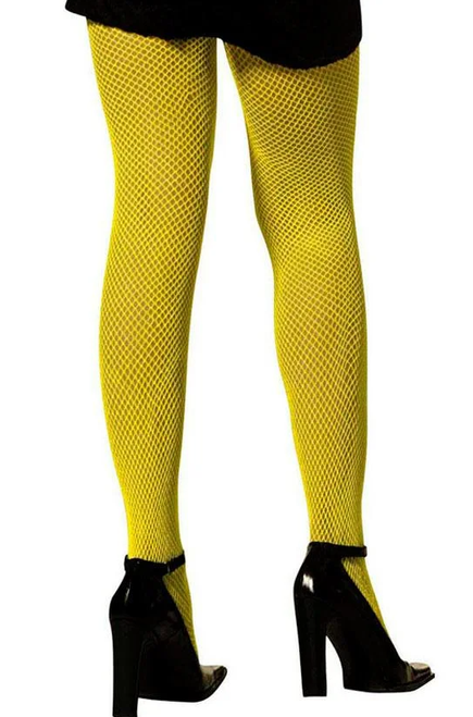 Neon Fishnets Yellow