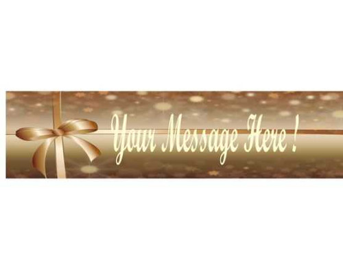 Personalised Gold Bow Christmas Banner