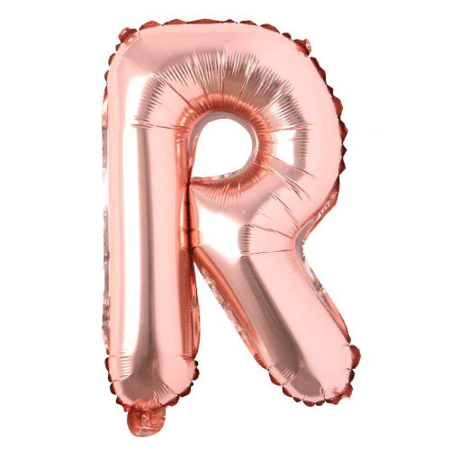 Rose Gold R Foil Balloon