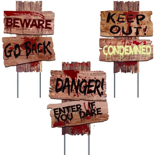 Halloween Garden Signs