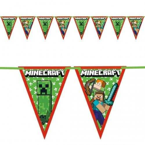 Minecraft Party Bunting Banner 2.3m