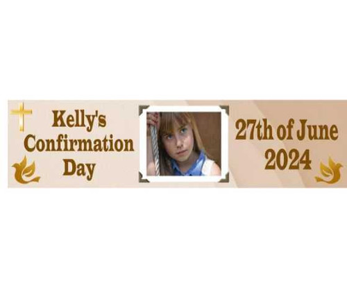 Personalised Confirmation Girl Banner with Photo