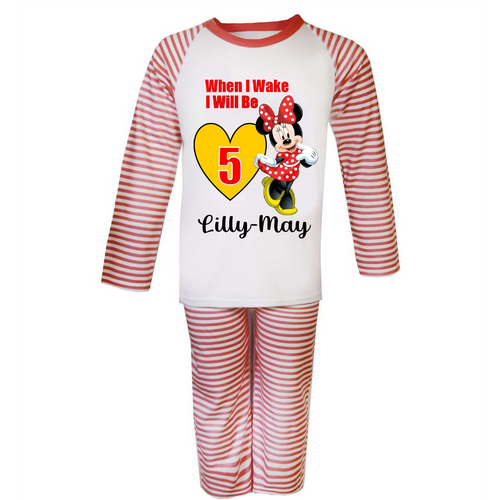 Personalised Kids Minnie Mouse Pyjamas