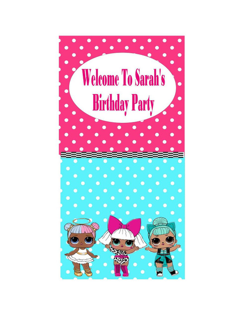 Personalised Vinyl LOL Surprise Door Banner