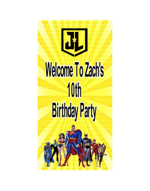 Personalised Vinyl Justice League Door Banner