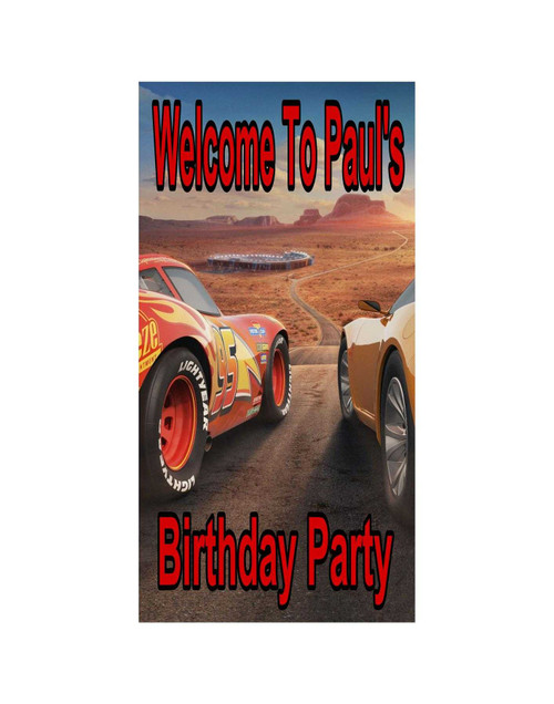 Personalised Vinyl Disney Car Door Banner