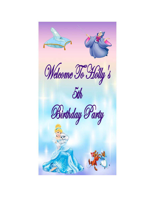 Personalised Vinyl Disney Cinderella Door Banner