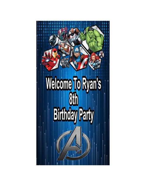 Personalised Vinyl Avengers Door Banner