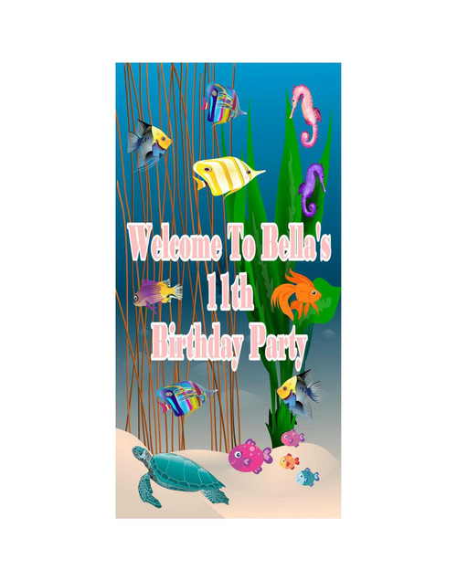 Personalised Vinyl Under The Sea Door Banner