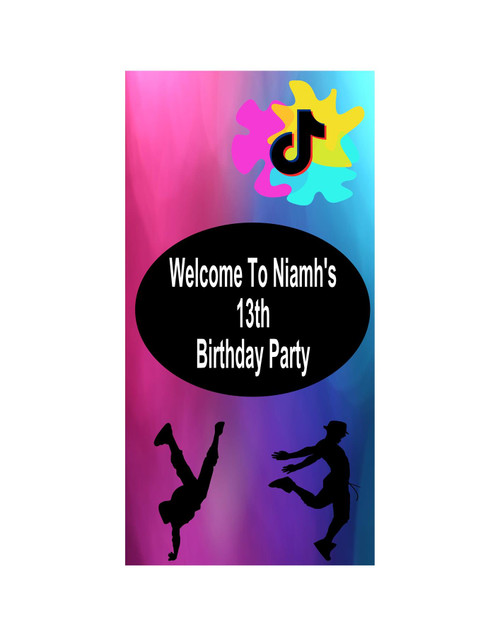 Personalised Vinyl TikTok Door Banner
