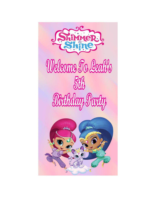 Personalised Vinyl Shimmer Door Banner