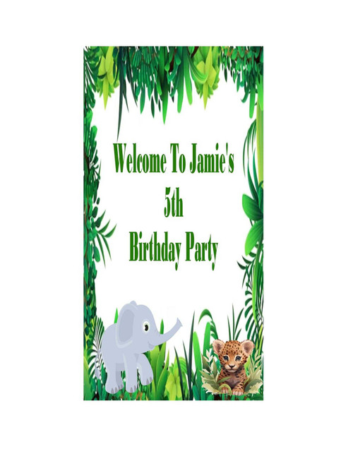 Personalised Vinyl Safari Door Banner