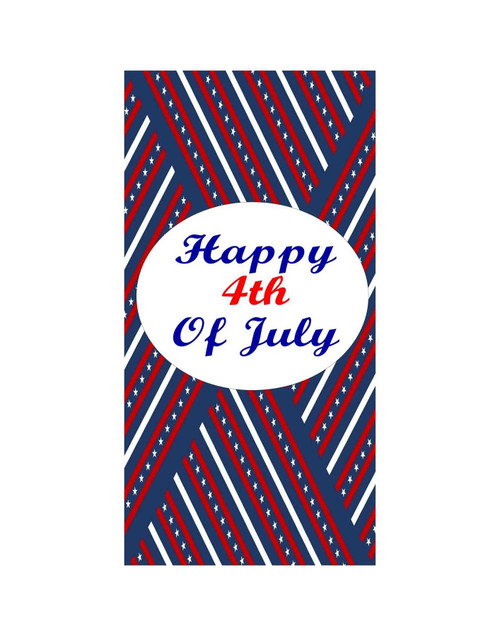 Personalised Vinyl 4th of July Stripes Door Banner