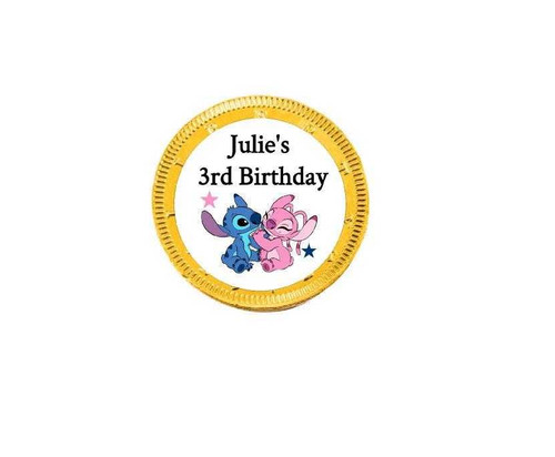Personalised Lilo and Stitch Chocolate Coin (15 Pack)