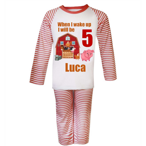 Personalised Farm Kids Pyjamas | Kids Farmyard Personalised Pyjamas