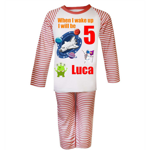 Personalised Space Kids Pyjamas | Kids Space Personalised Pyjamas