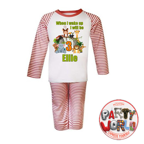 Personalised Safari Kids Pyjamas | Safari Personalised Pyjamas for Kids