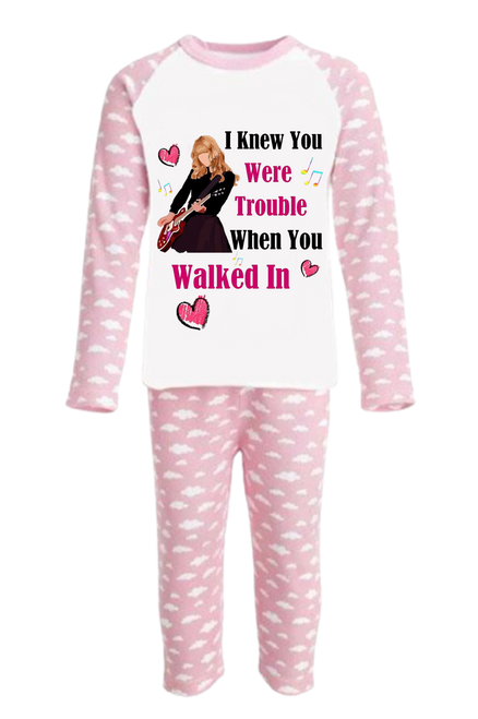 Personalised Trouble Kids Pyjamas | Taylor Swift Personalised Pyjamas