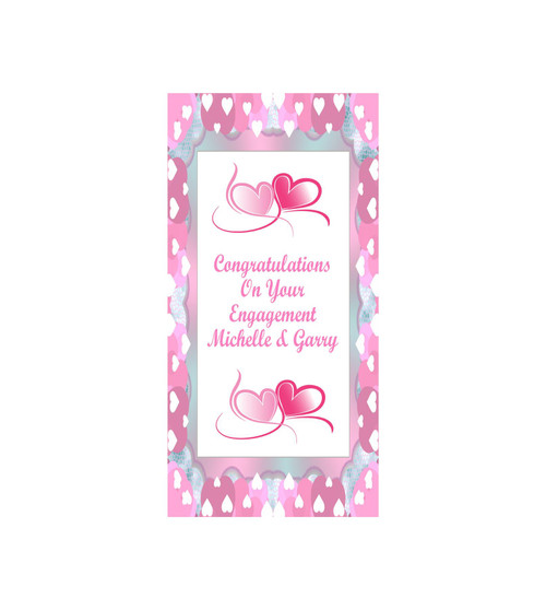 Personalised Pink Heart Door Banner