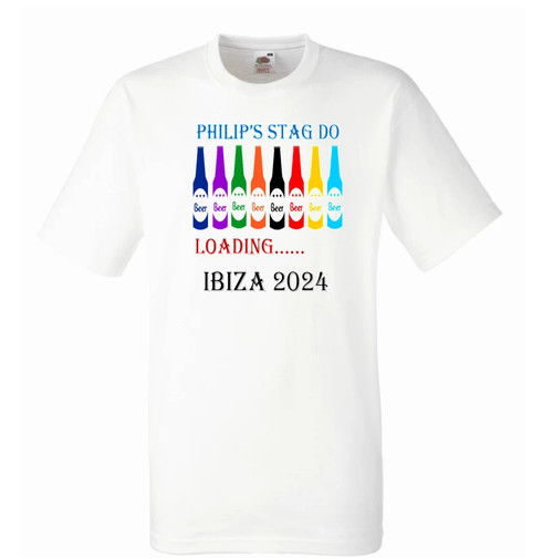 Personalised Beer Bottle Stag Party T-Shirt | Stag Party Ideas