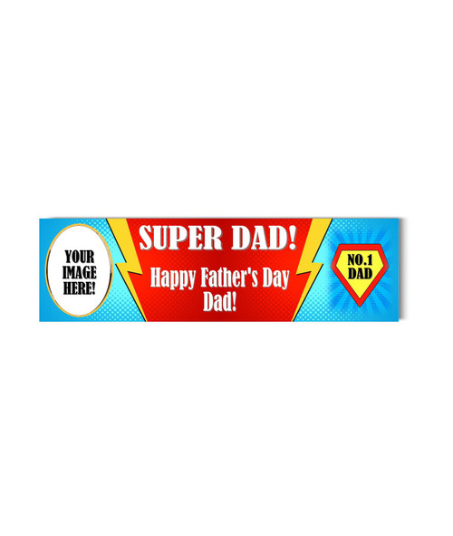 Personalised Super Dad Father's Day Banner with Photo