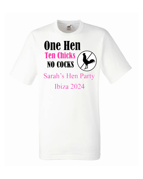Personalised One Hen Night T-Shirt