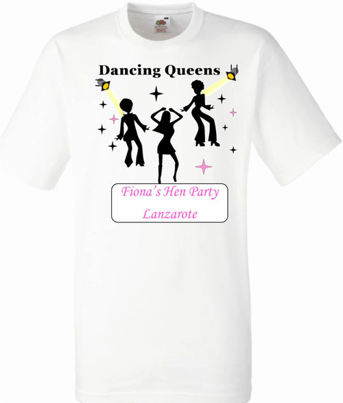Personalised Dancing Queens Hen Night T-Shirt | Hen Party T-Shirts | Hen Night T-Shirts